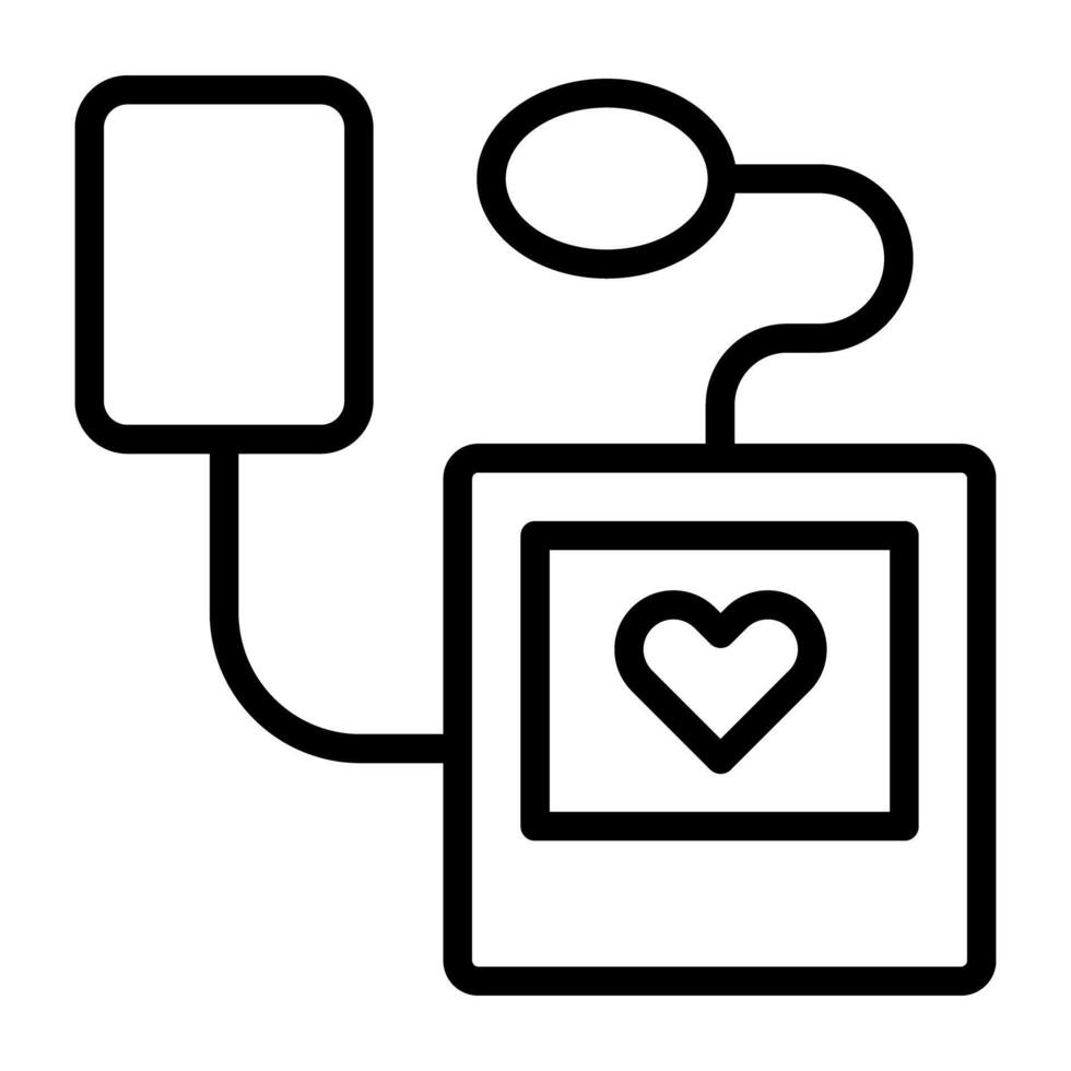 ein Symbol Design von Herz Untersuchung, editierbar Vektor