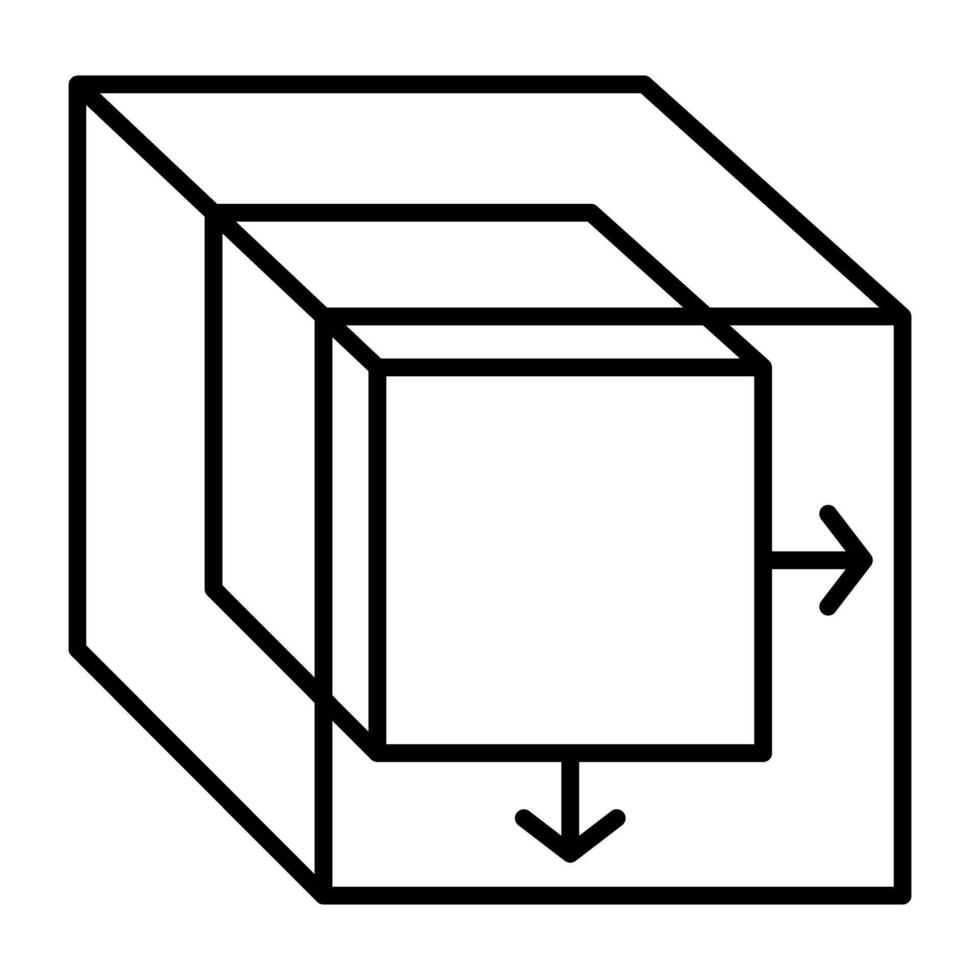 ein schön Design Symbol von 3d Modell- vektor