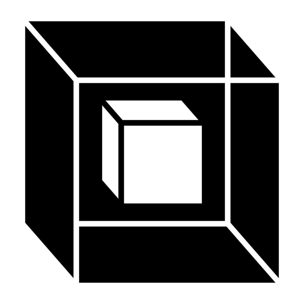 en modern design ikon av 3d cad vektor