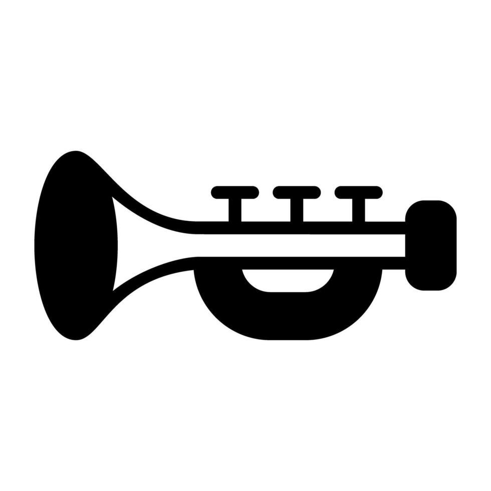 en musikinstrument ikon, kornett vektor