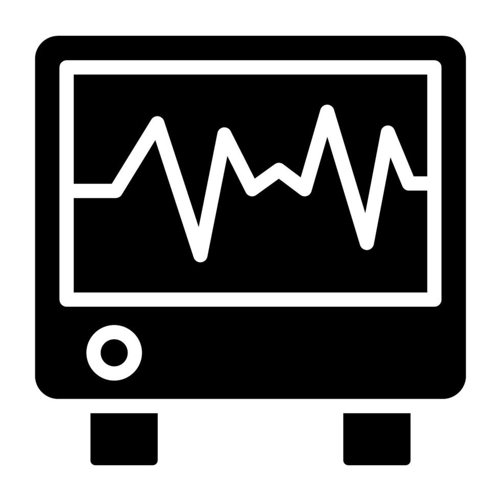 ein Symbol Design von Elektrokardiogramm, editierbar Vektor