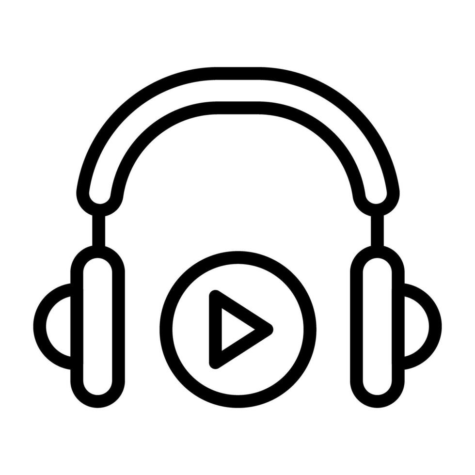 audio inlärning ikon i modern stil vektor
