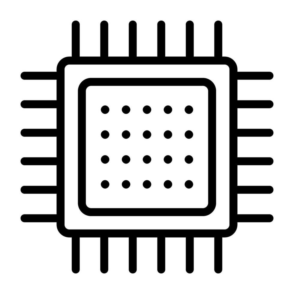 ein linear Design von Mikroprozessor vektor