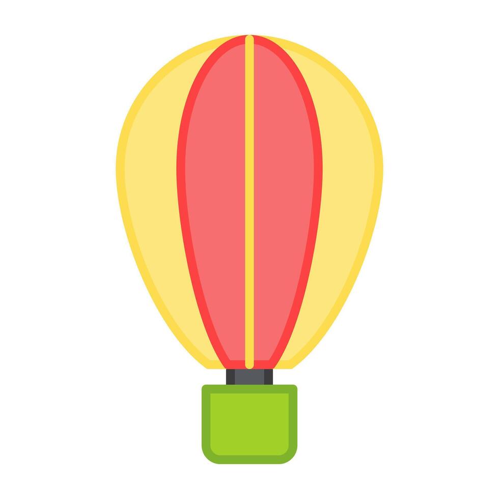 en platt design, ikon av luft ballong vektor