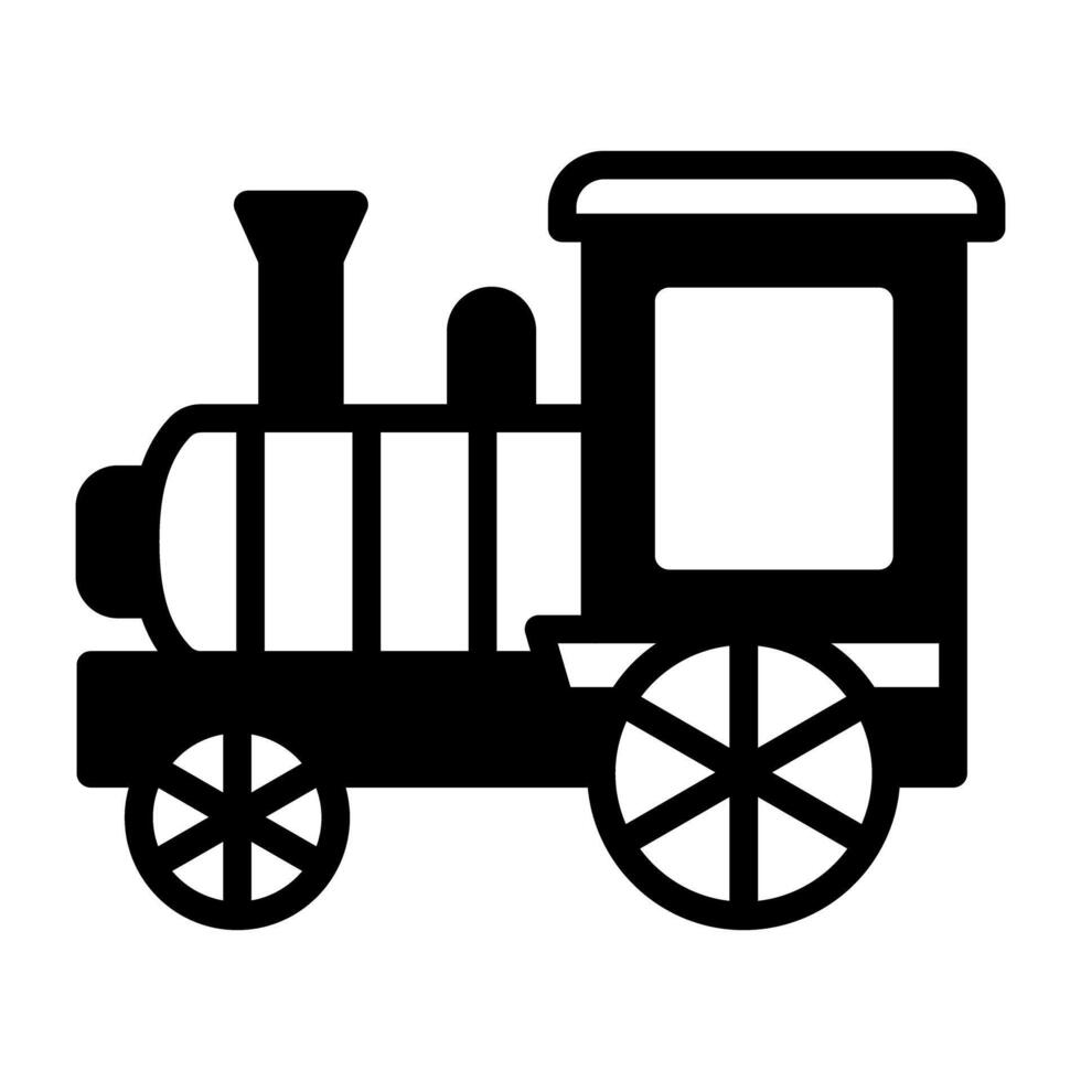 lokomotiv tåg motor ikon design fast vektor
