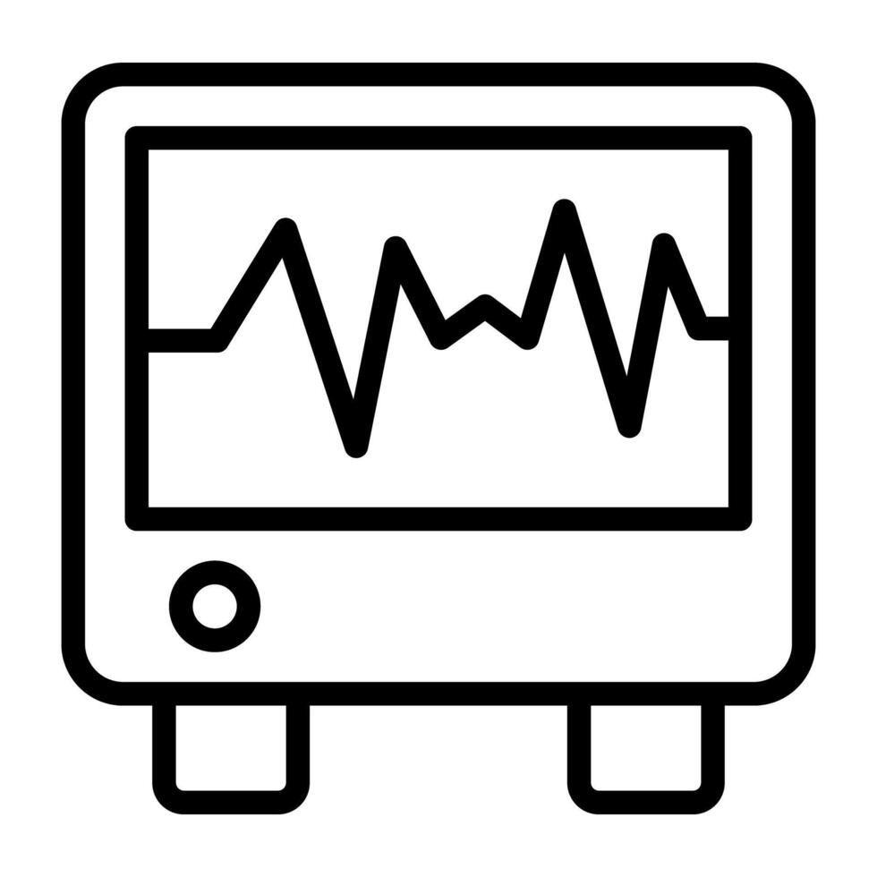 ein Symbol Design von Elektrokardiogramm, editierbar Vektor