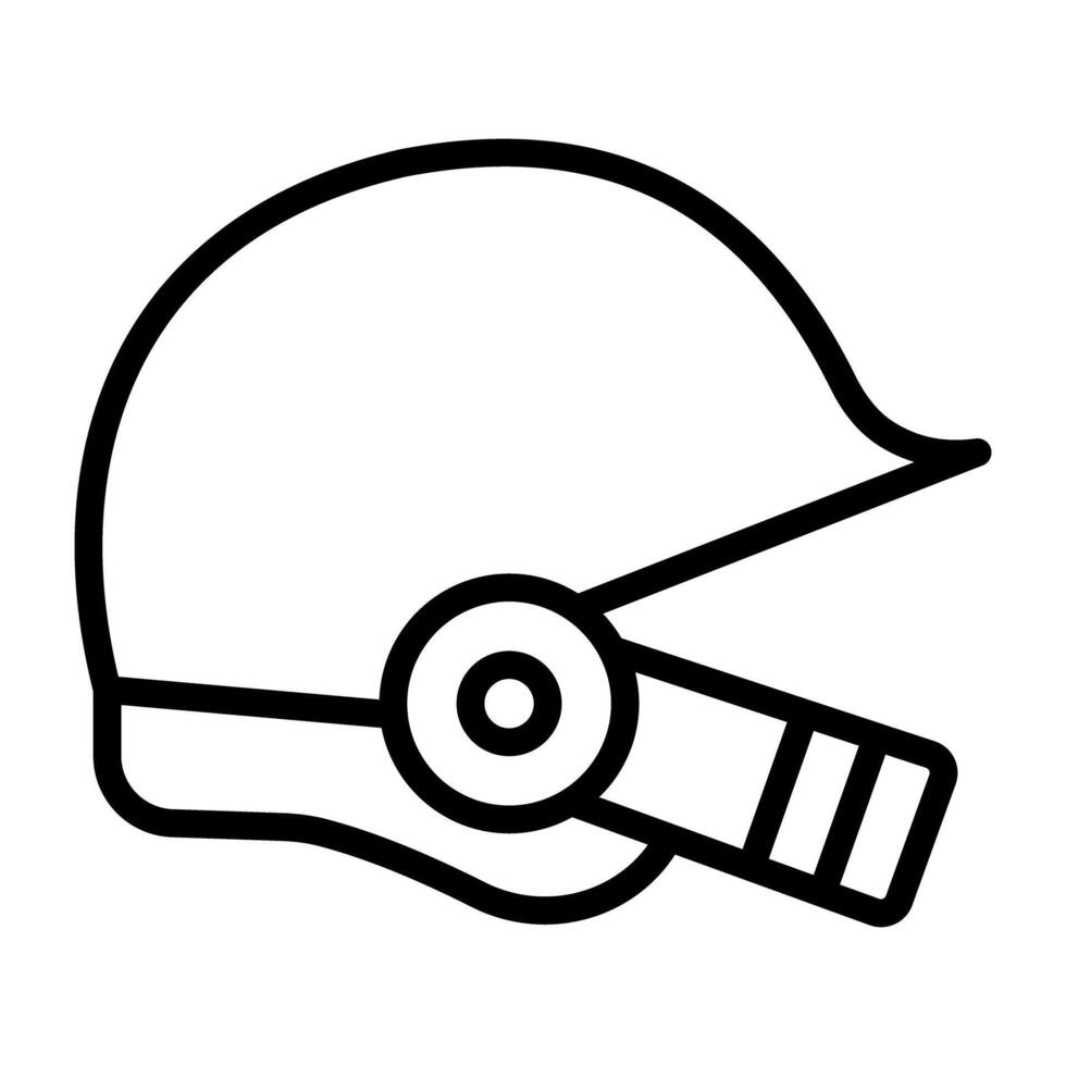 ein schwer Hut zum Kopf Schutz Symbol, Gliederung Design von Helm vektor