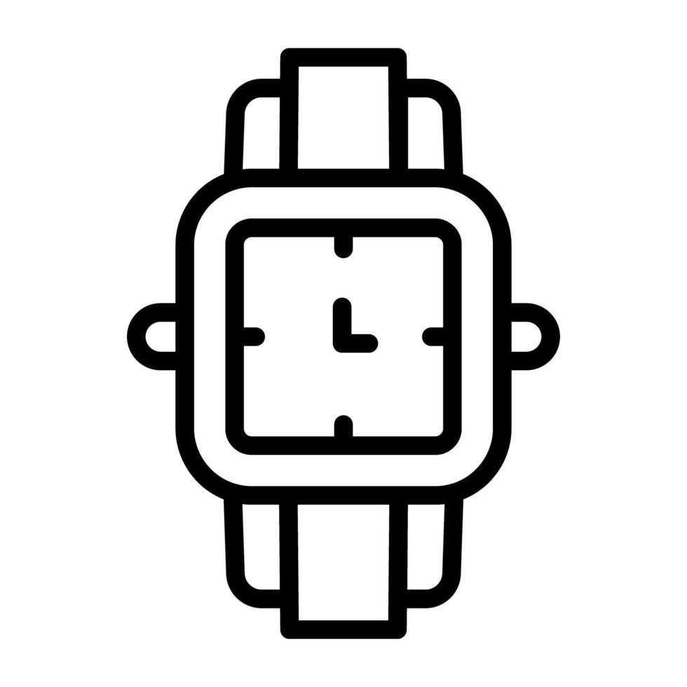 modern Stil Symbol von Handgelenk Uhr vektor