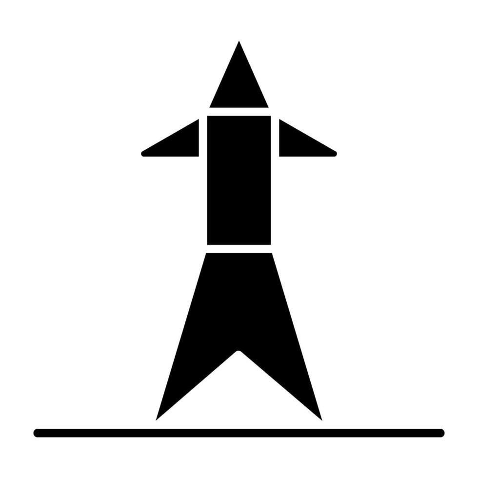 ein Glyphe Design, Symbol von Energie Pole vektor