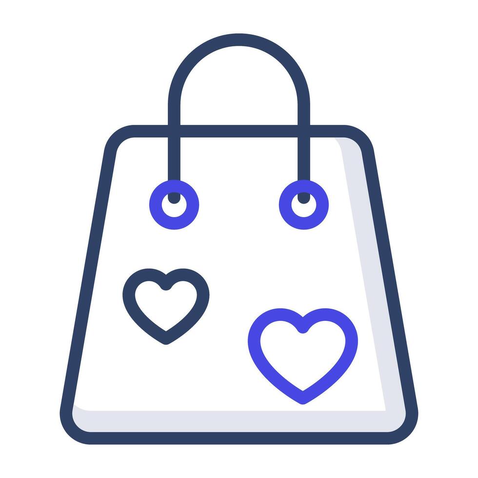 eben Design von Liebling Einkaufen Symbol zum Websites und Apps vektor