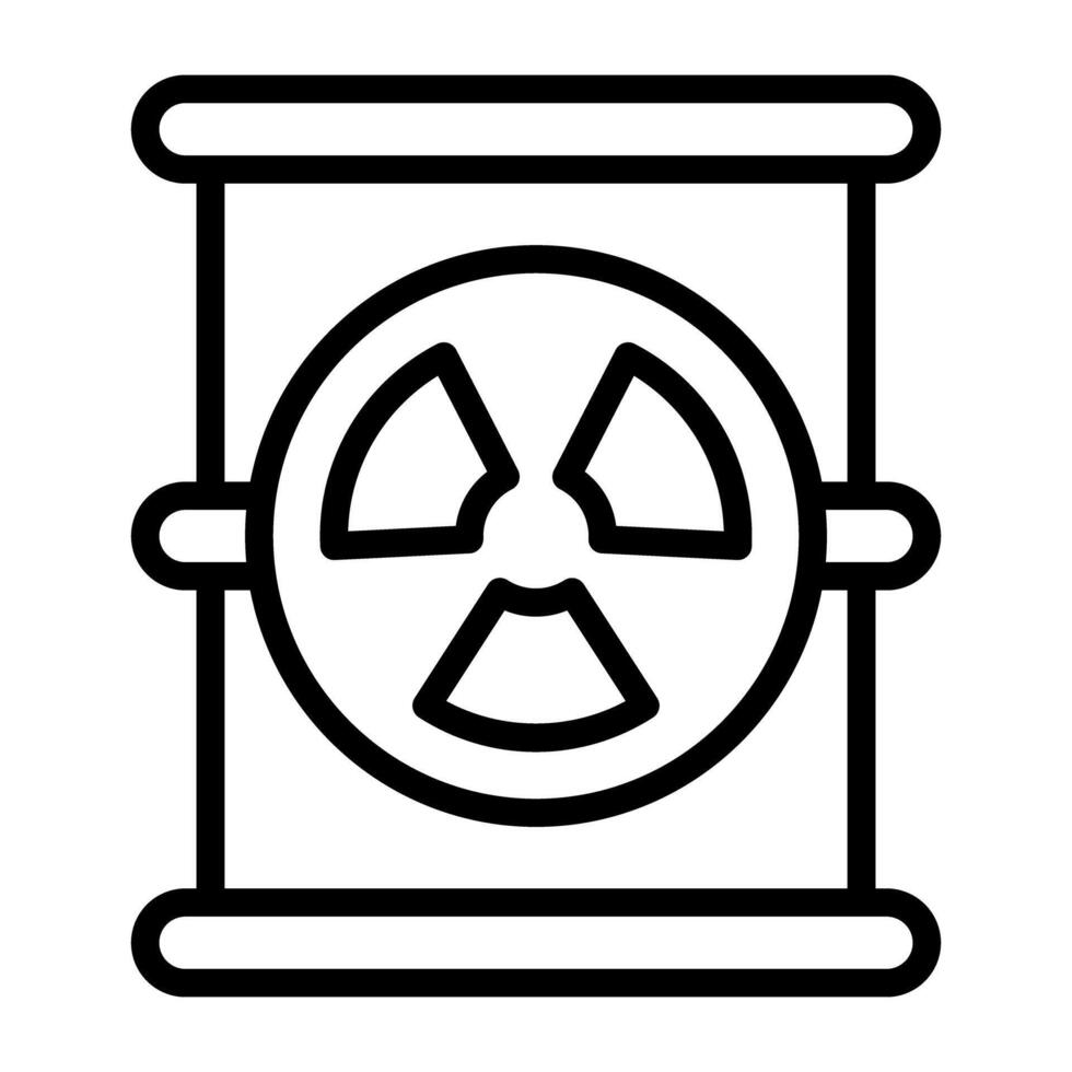 strålning tecken på tunna, ikon av biohazard trumma vektor