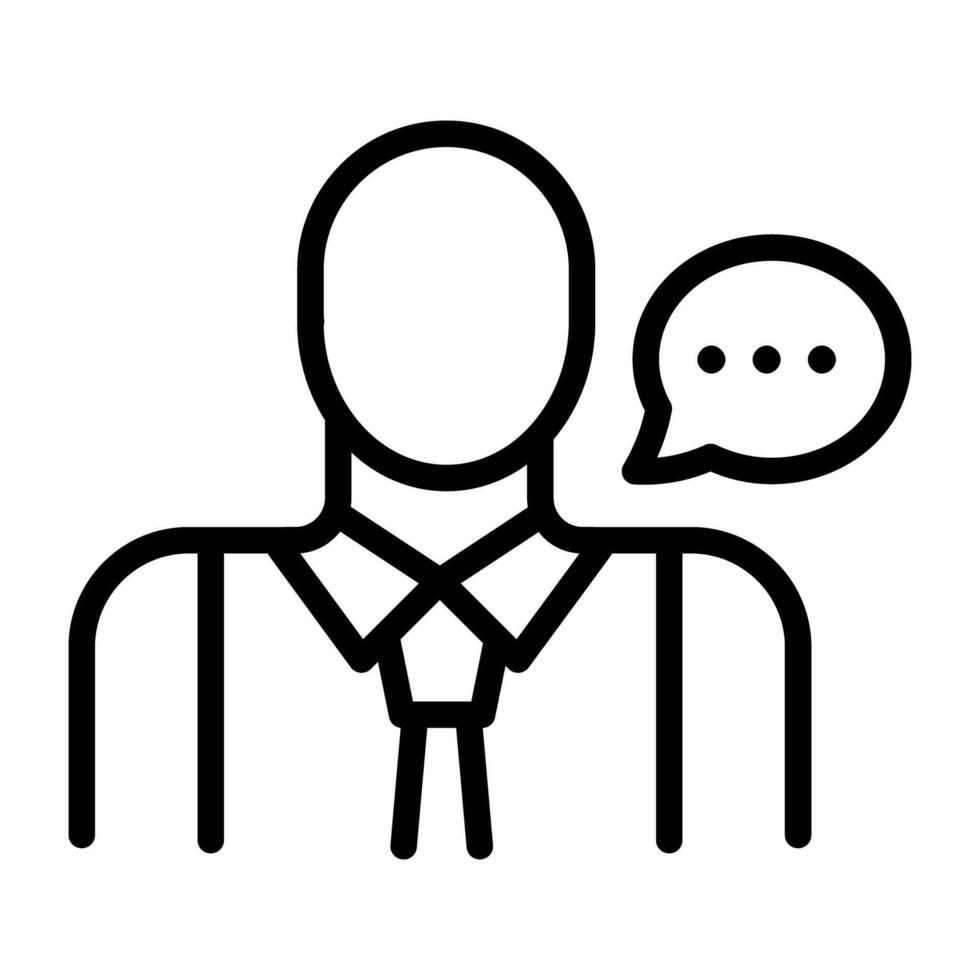 ikon av kommunikation, avatar med chatt bubbla vektor