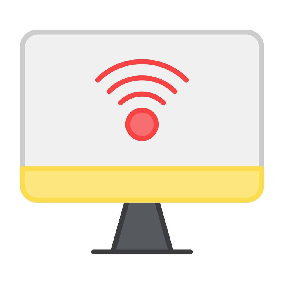 en perfekt design ikon av dator wiFi vektor