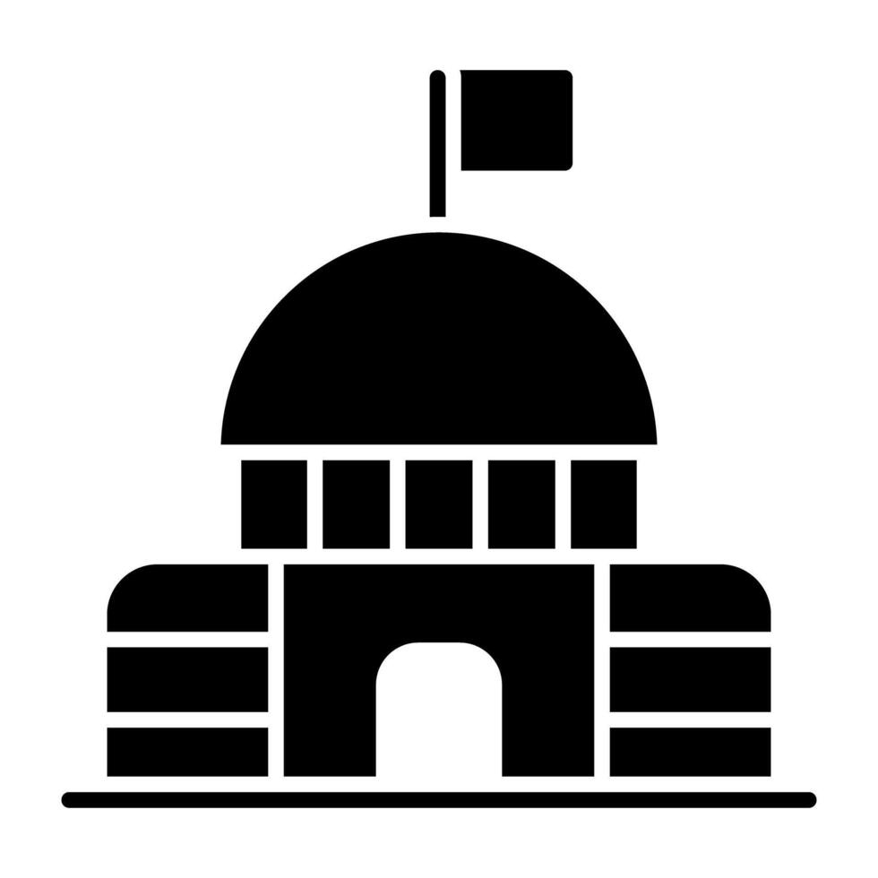aa Glyphe Design, Symbol von Regierung Gebäude vektor