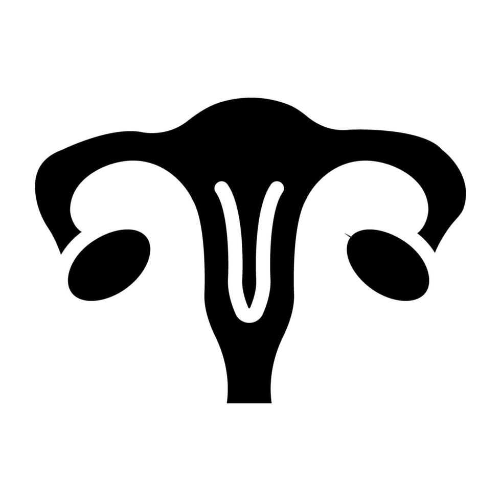 f kvinna reproduktiv organ ikon, redigerbar vektor