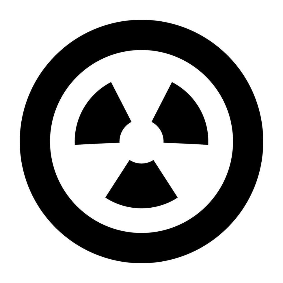 en fast design, ikon av strålning vektor