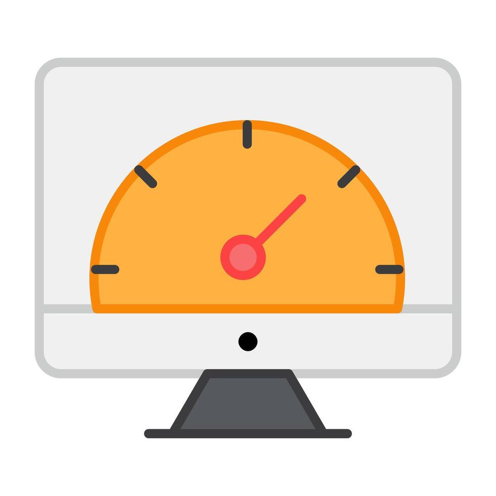 Tachometer Innerhalb Monitor, Konzept von System Geschwindigkeit Symbol vektor