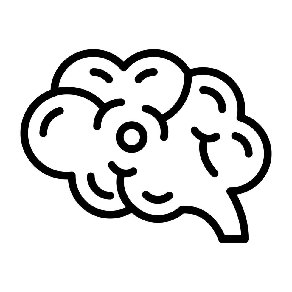 ein editierbar Design Symbol von Gehirn vektor