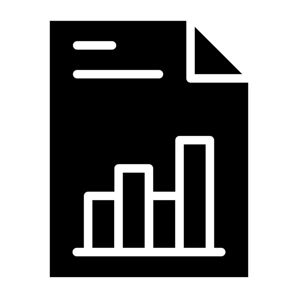 Bar Diagramm auf gefaltet Papier, Marketing Bericht Symbol vektor