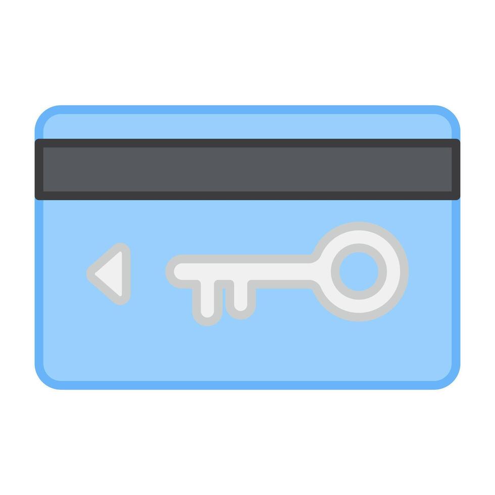 en perfekt design ikon av säkra Bankomat kort vektor