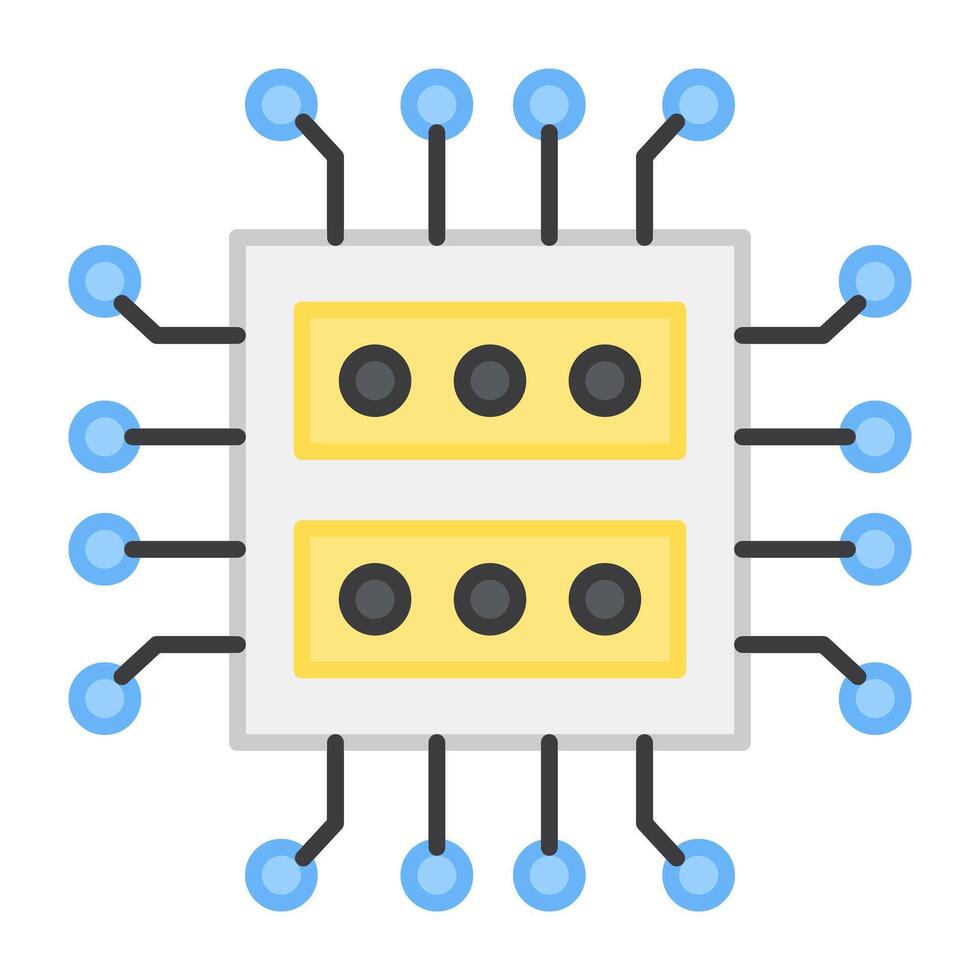 en perfekt design vektor av server chip