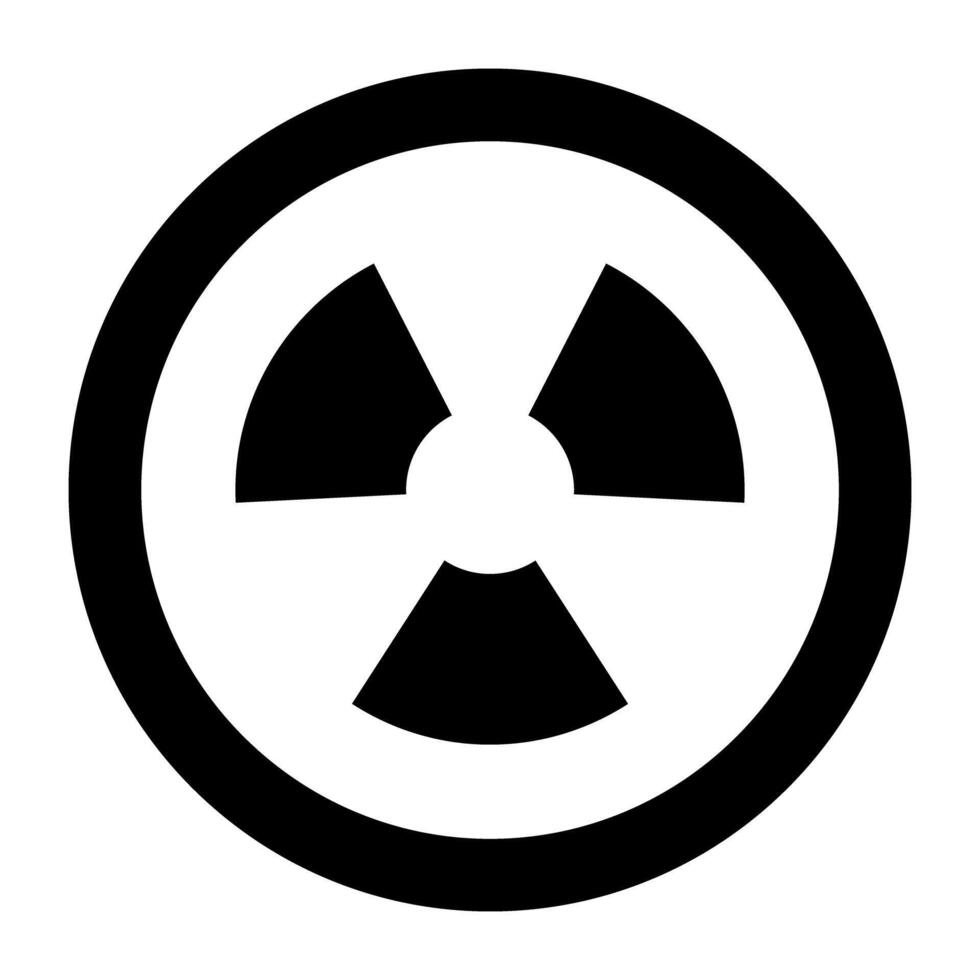 en fast design, ikon av strålning vektor