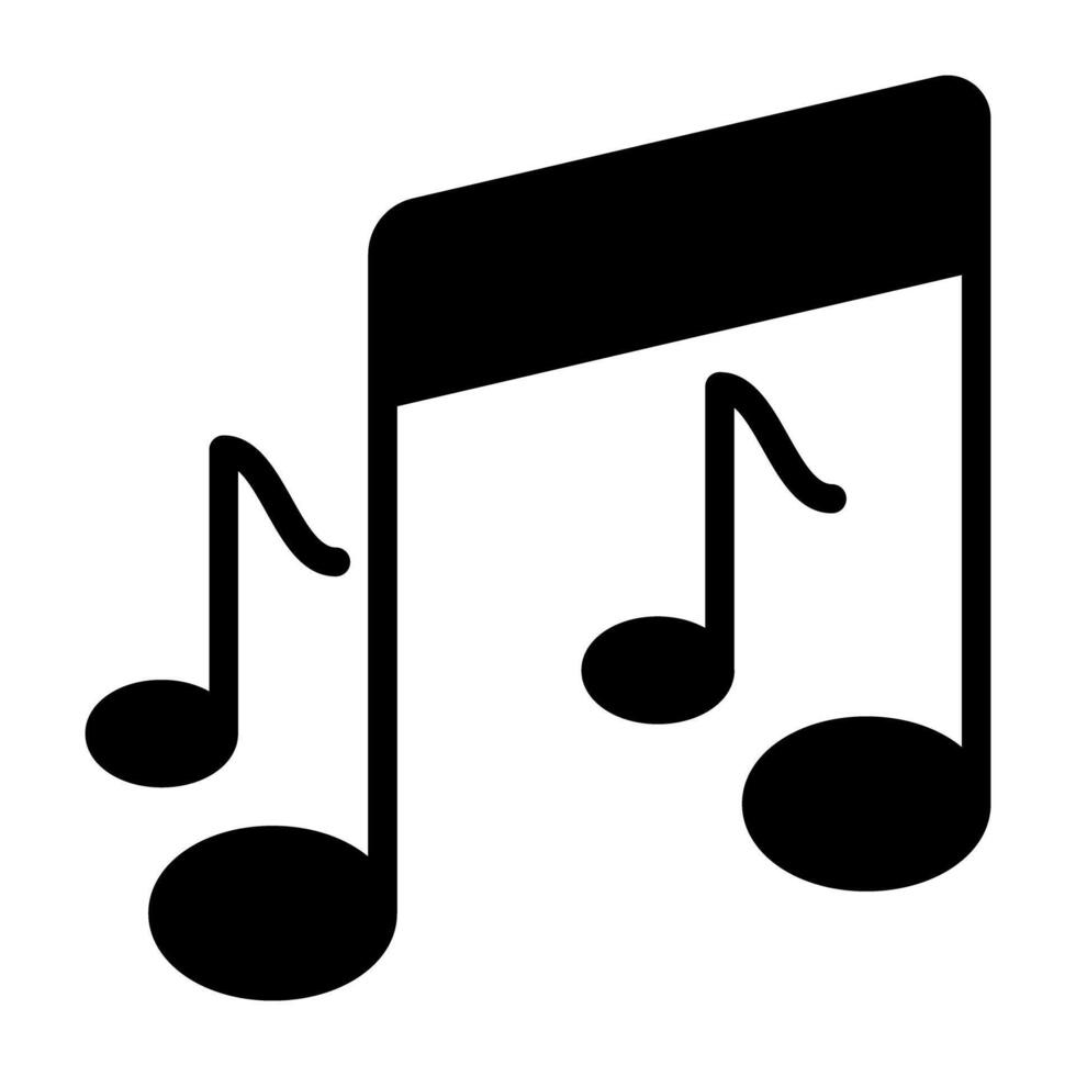 musik anteckningar, låt, melodi eller ställa in fast vektor ikon för musikalisk appar