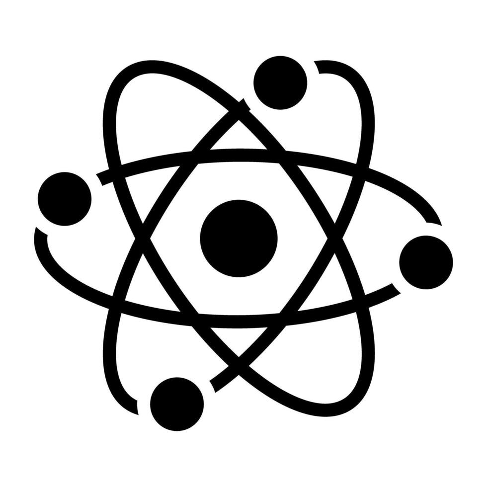 trendiges Design von Atom, bearbeitbarer Vektor