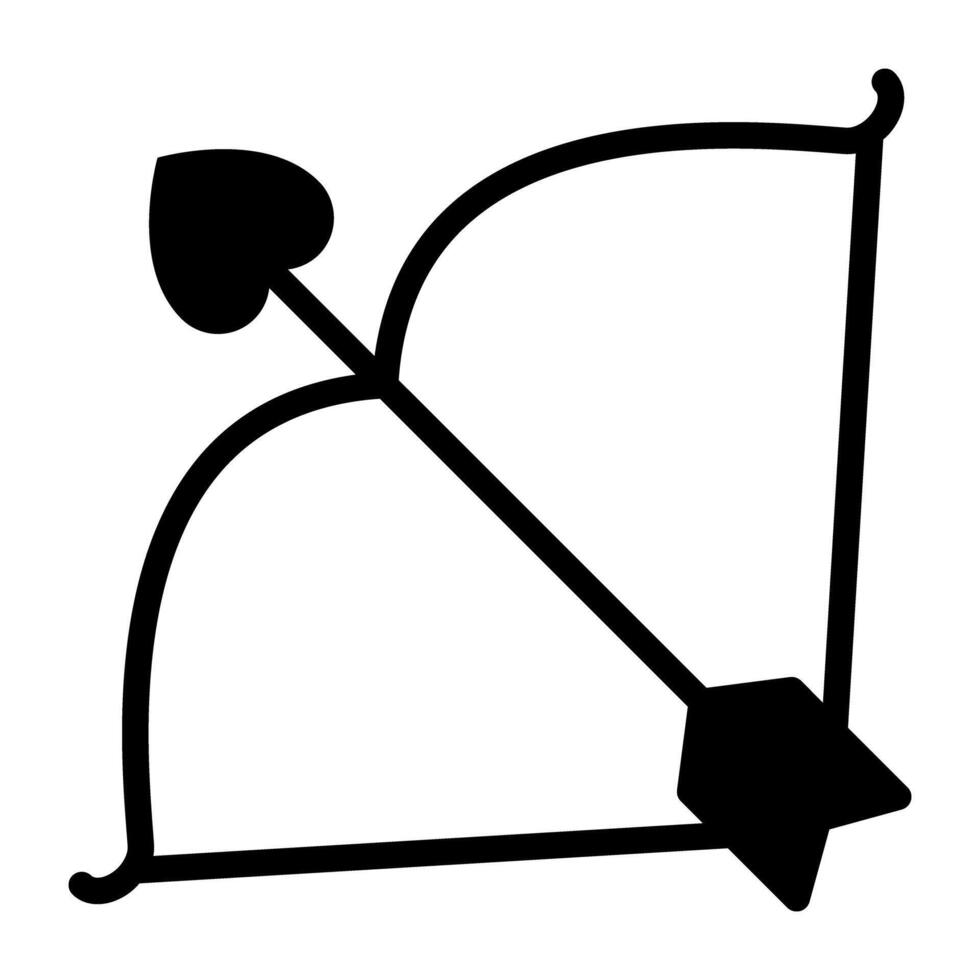 ett ikon design av bågskytte, redigerbar vektor