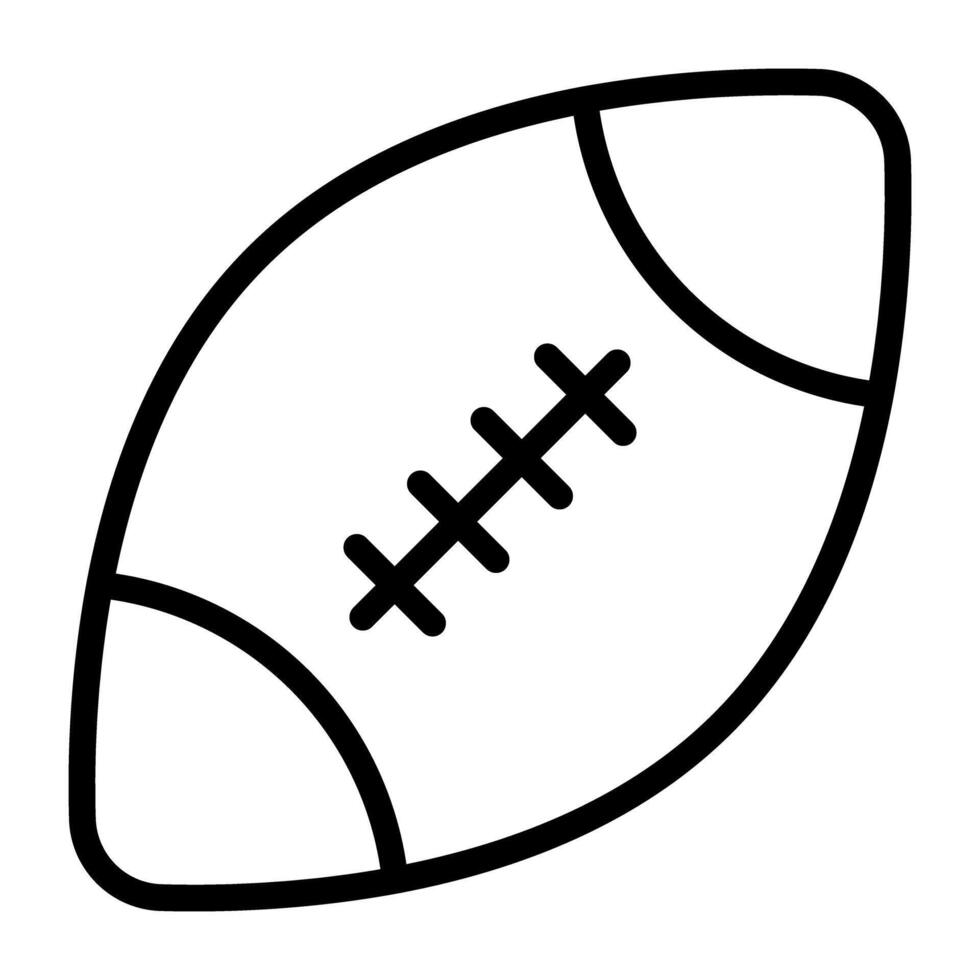 amerikanisch Sport Fußball Symbol, Gliederung Design von Rugby vektor