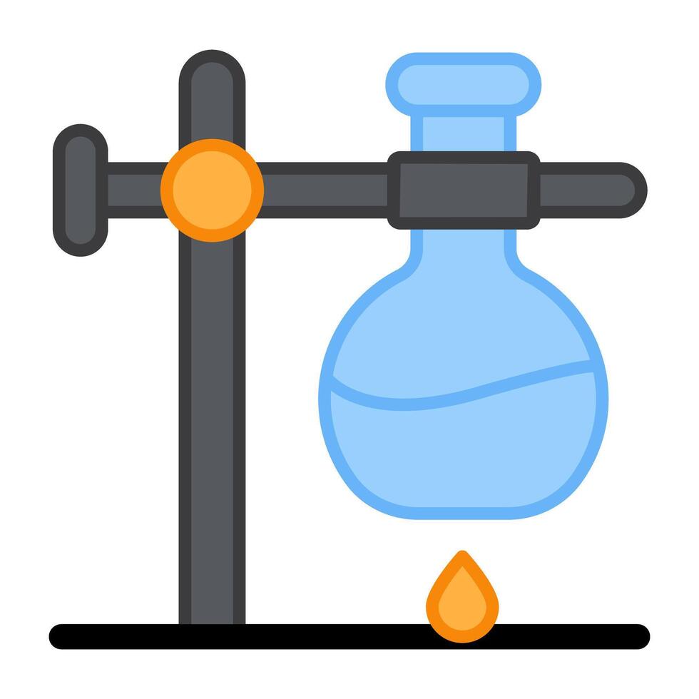 ein eben Design, Symbol von chemisch Experiment vektor