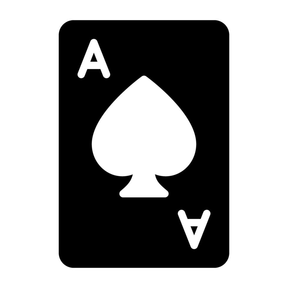 fast design av ess av hjärta, poker kort vektor