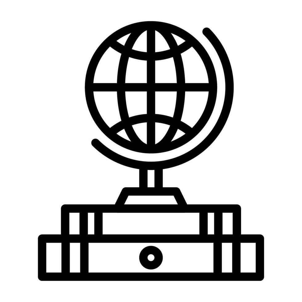Globus mit Bücher, International Bildung Symbol vektor