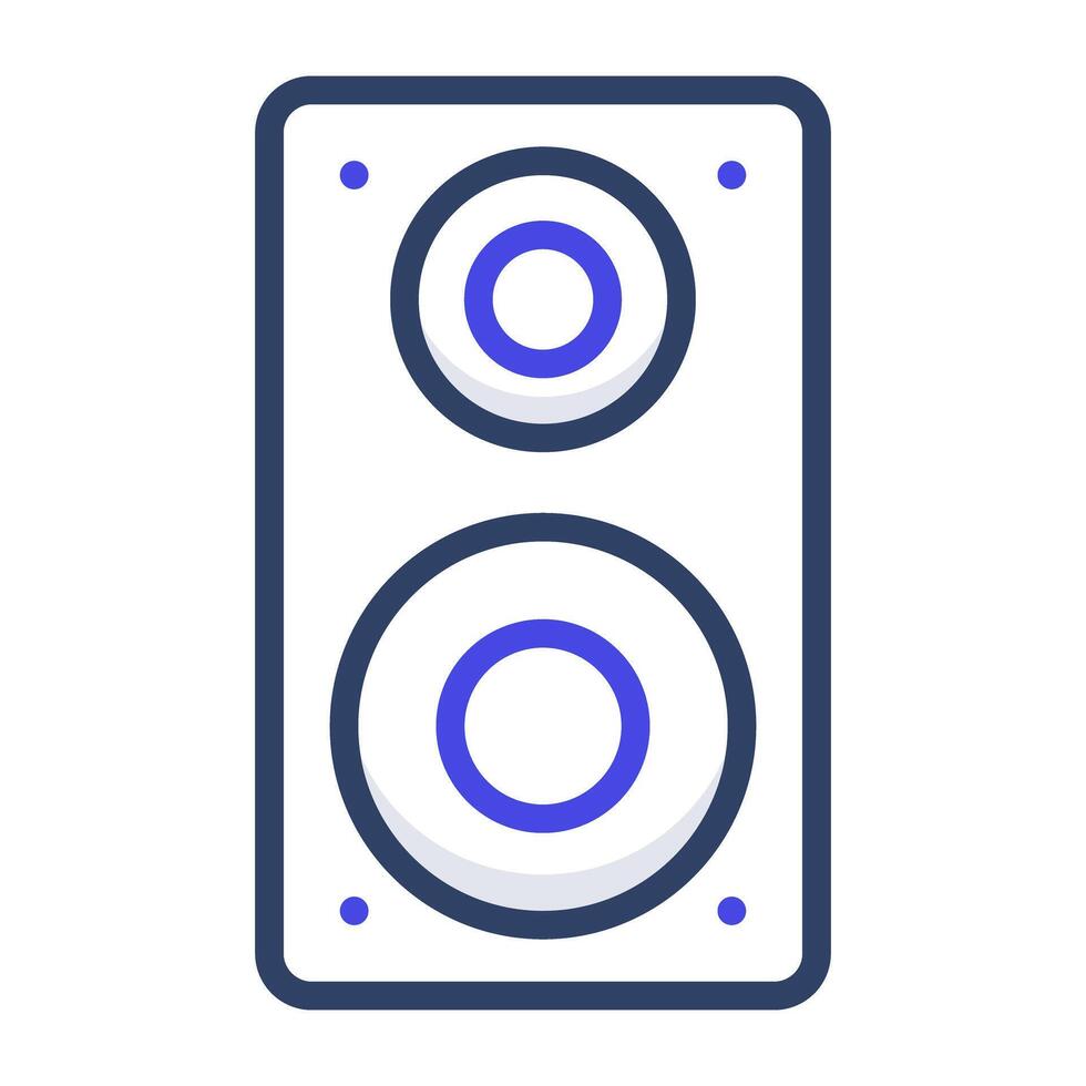 en platt design, ikon av ljud systemet vektor