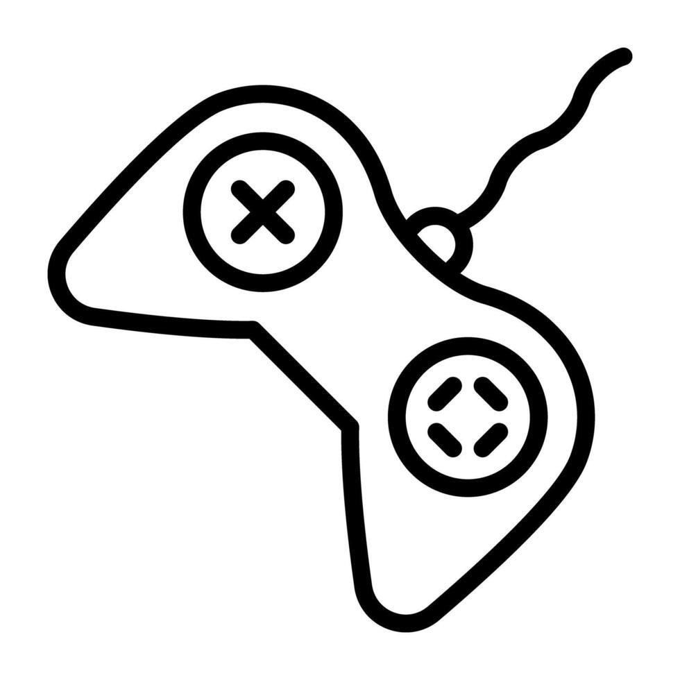 en översikt design, ikon av spel kontrollant vektor