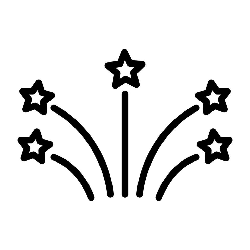 editierbar linear Design Symbol von Feuerwerk vektor