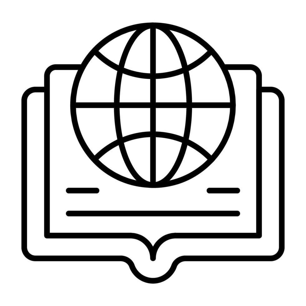 ein linear Design, Symbol von global Bildung vektor