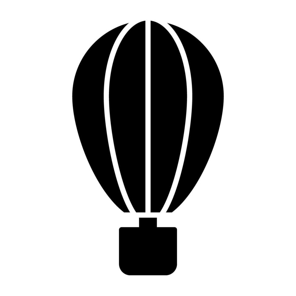 ein Glyphe Design, Symbol von Luft Ballon vektor