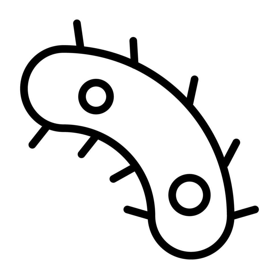 ein Mikroorganismus Symbol im linear Design, Bakterien Vektor