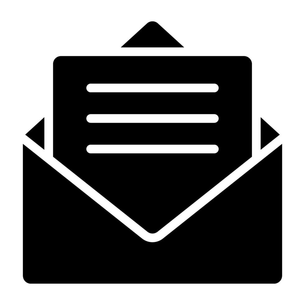 l brev inuti kuvert, e-post ikon vektor