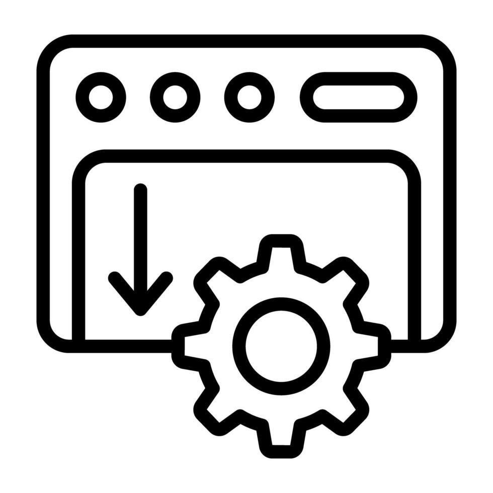 ett ikon design av webb förvaltning vektor