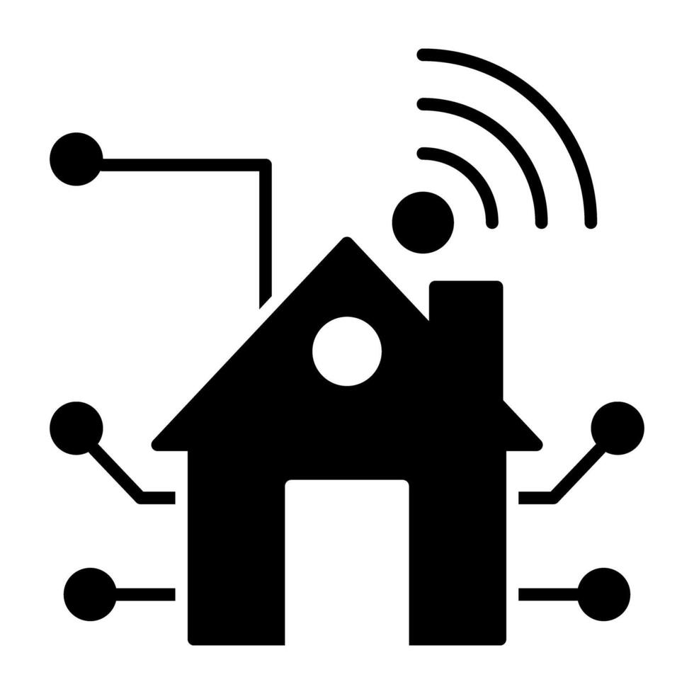 ein eben Design, Symbol von Zuhause Netzwerk vektor