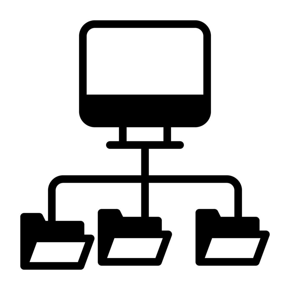 ein Glyphe Design, Symbol von Computer Netzwerk vektor