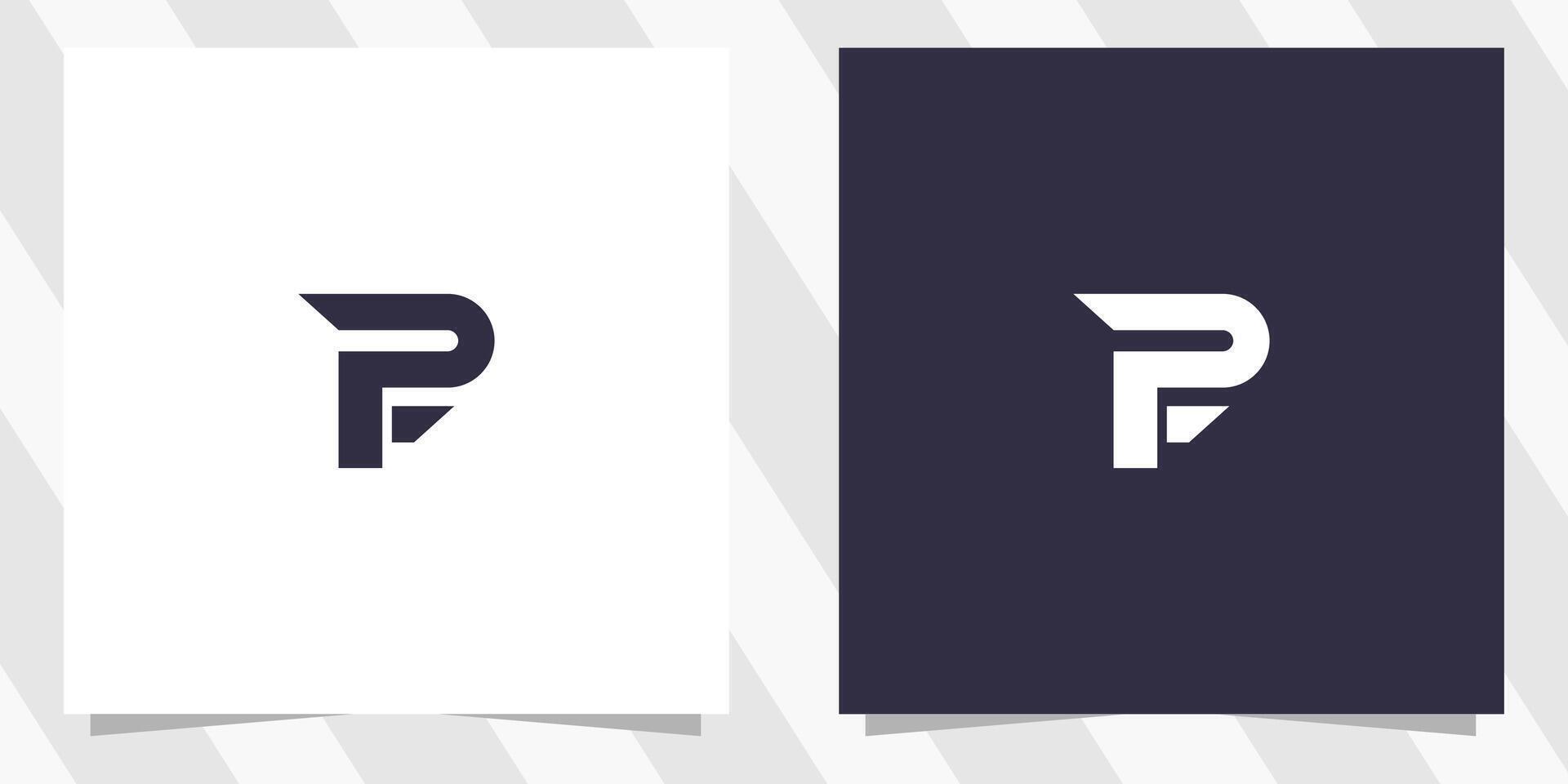 brev pf fp logotyp design vektor