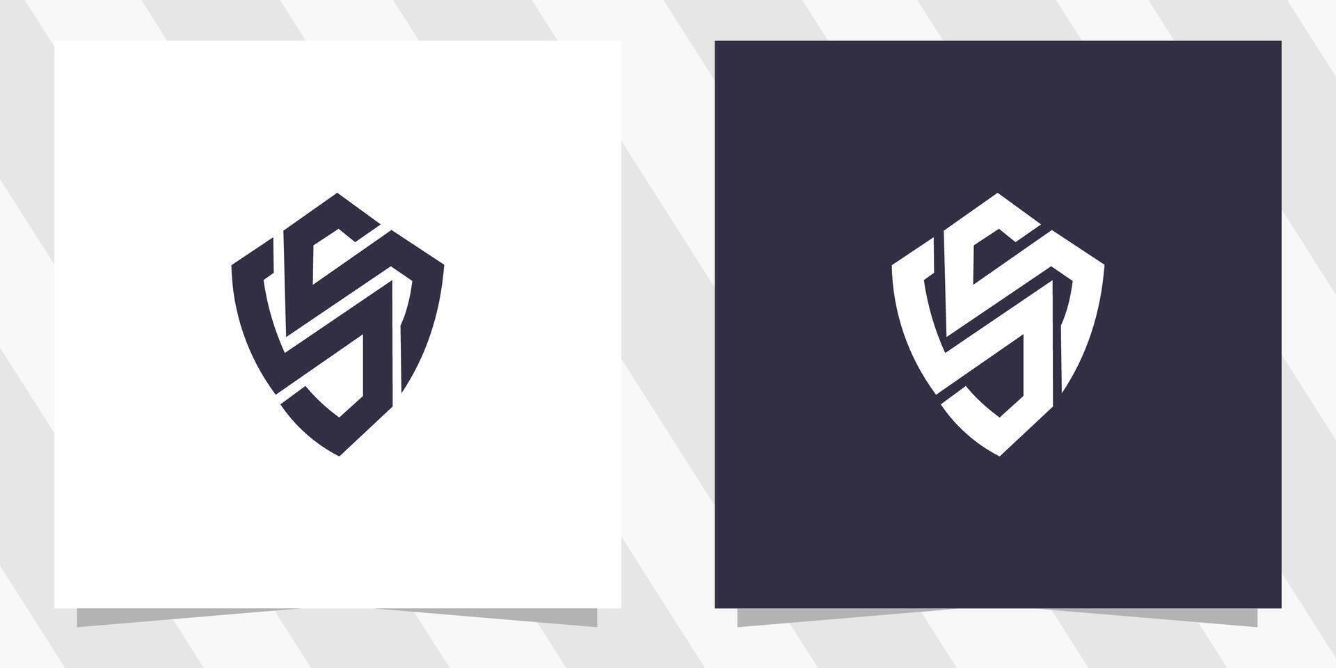 Brief ss Logo Design Vektor
