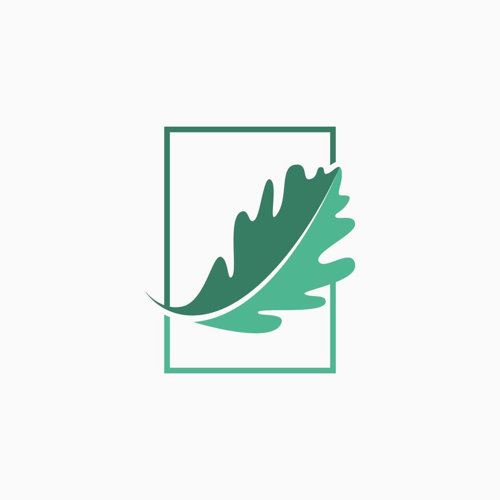 Logo Design Grafik Konzept kreativ Kunst Prämie Vektor Lager Themen abstrakt Bild Urwald Wald Grün Eiche Blatt sich beziehen zu Natur Baum Pflanze botanisch