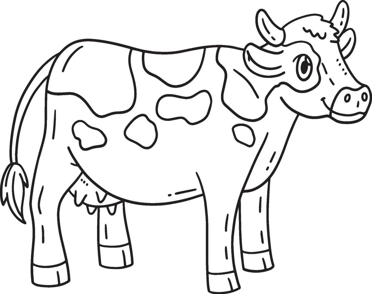 das Vieh isoliert Färbung Seite zum Kinder vektor