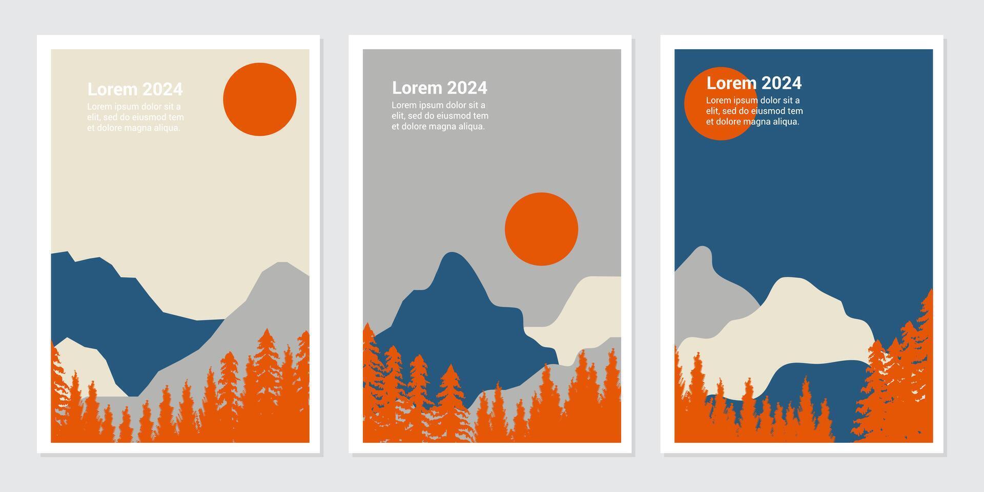 Abenteuer Berg Hintergrund Illustration zum Poster, Netz, Landung, Buchseite, Abdeckung, Anzeige, Gruß, Karte, Förderung. vektor