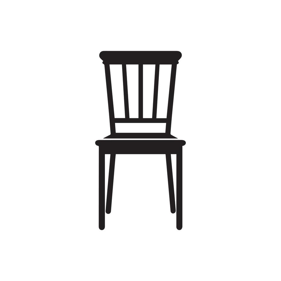Stuhl Symbol. Vektor Illustration. isoliert auf Weiß Hintergrund.