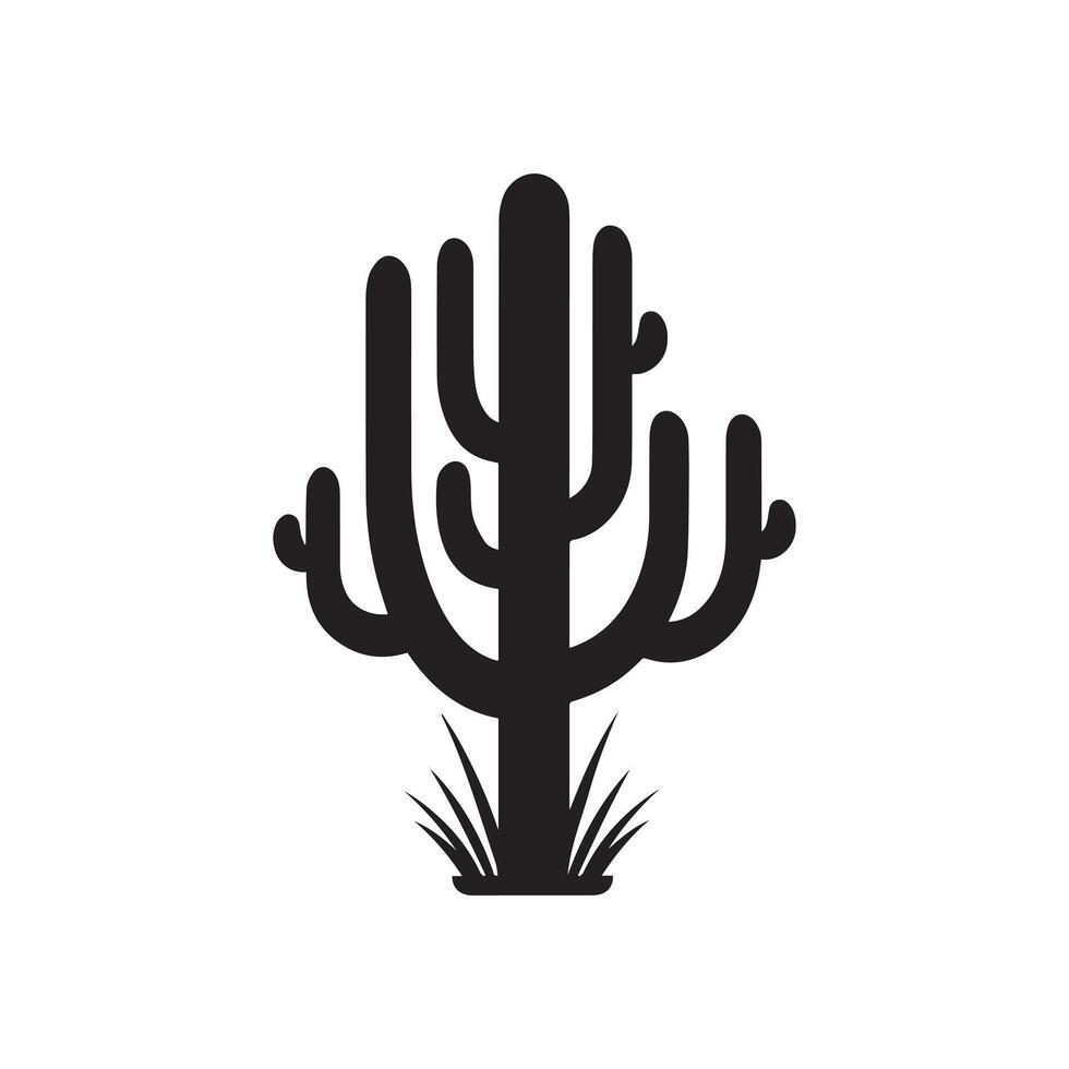 kaktus träd samling flora design vektor konst.